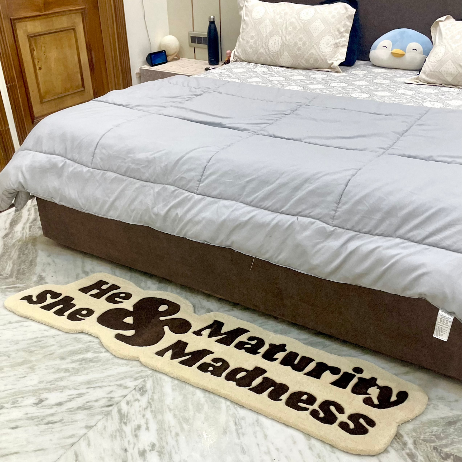 He & Maturity ; She & Madness Hand Tufted Rug