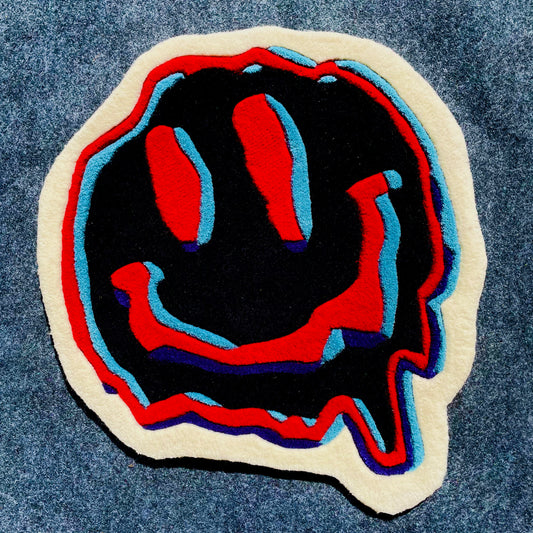 Trippy Smiley Hand-Tufted Rug