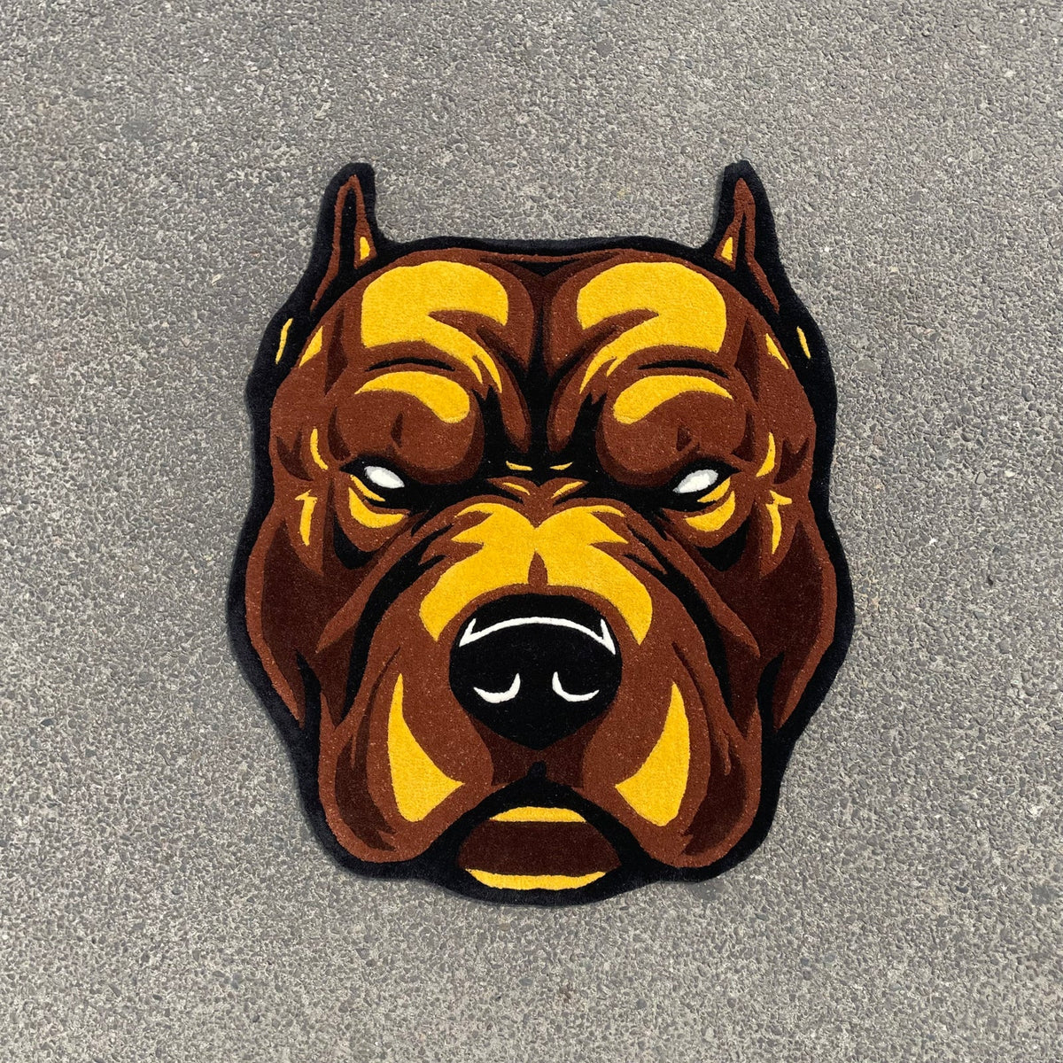 Pit Bull Dog Hand-Tufted Rug