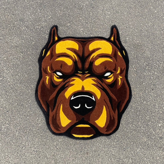 Pit Bull Dog Hand-Tufted Rug