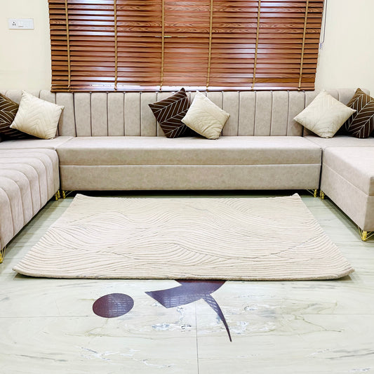 Sculptural Wave Hand-Tufted Rug