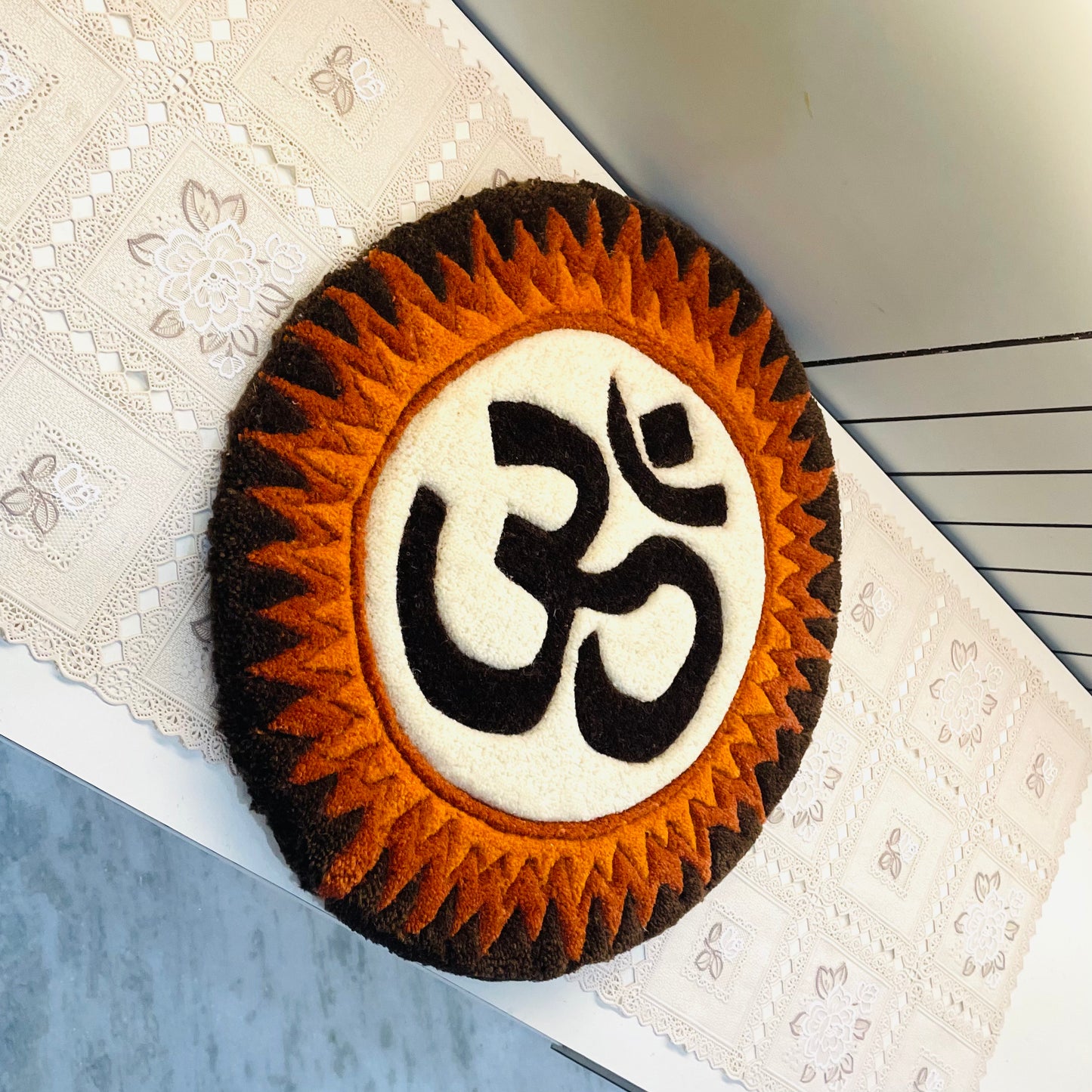 Om Hand-Tufted Wall/ Mandir Counter Decor