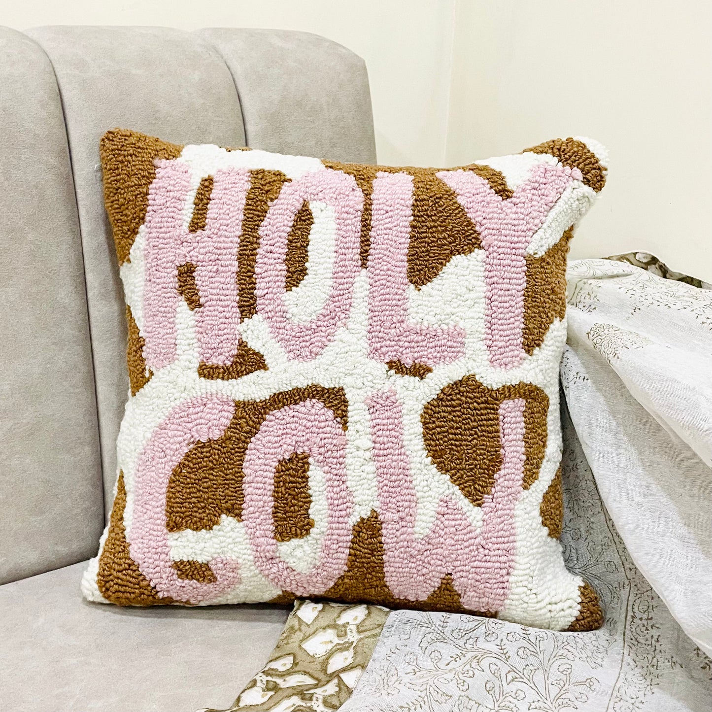 Holy Cow Tufted Cushion Cover