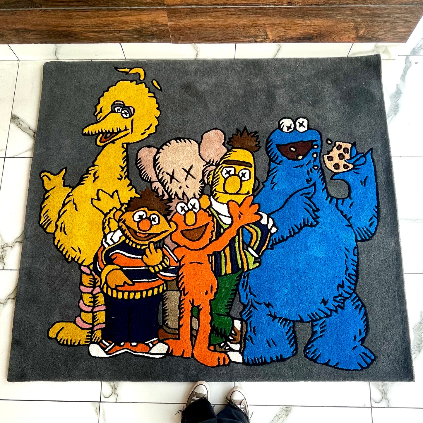 Kaws X Sesame Street Living Area Hand-Tufted Rug