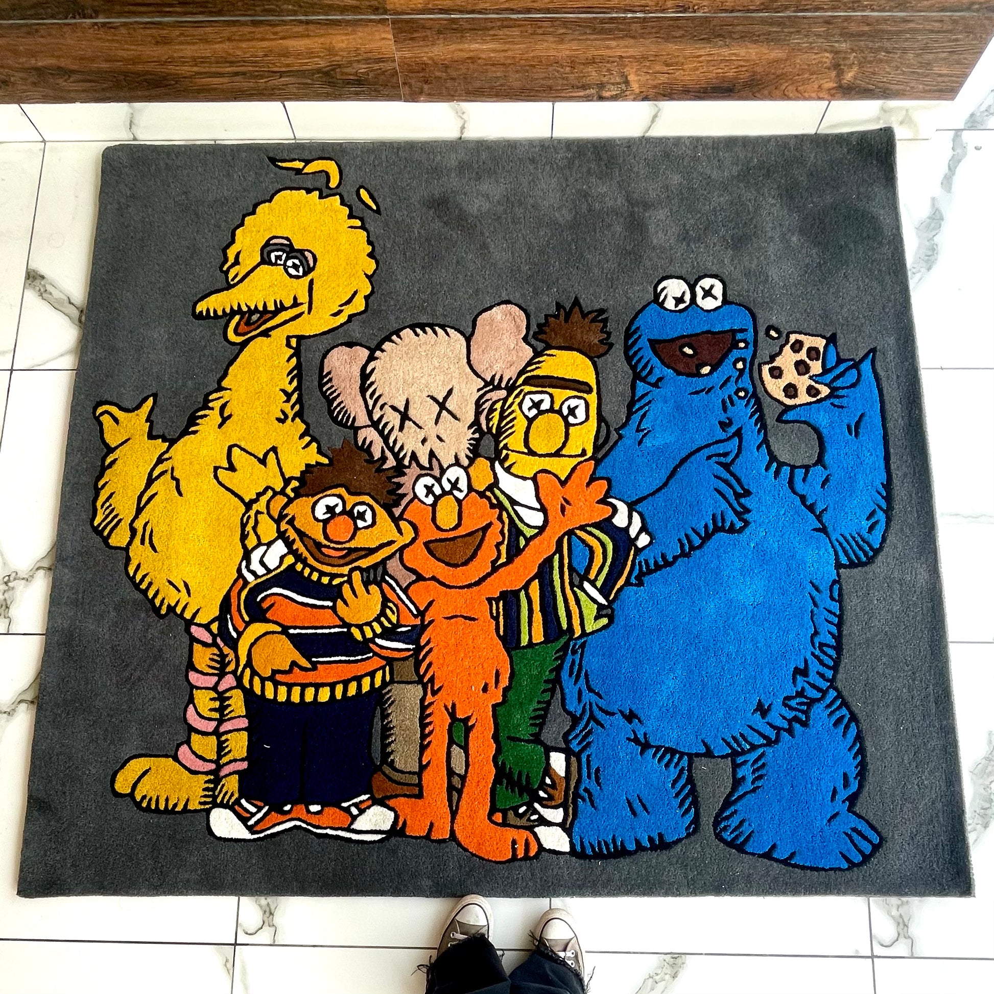 Kaws X Sesame Street Living Area Hand-Tufted Rug