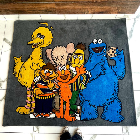 Kaws X Sesame Street Living Area Hand-Tufted Rug