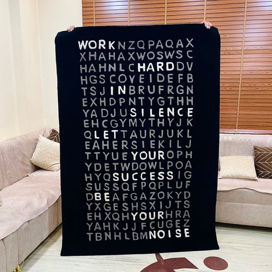 Motivational Quote Hand-Tufted Rug