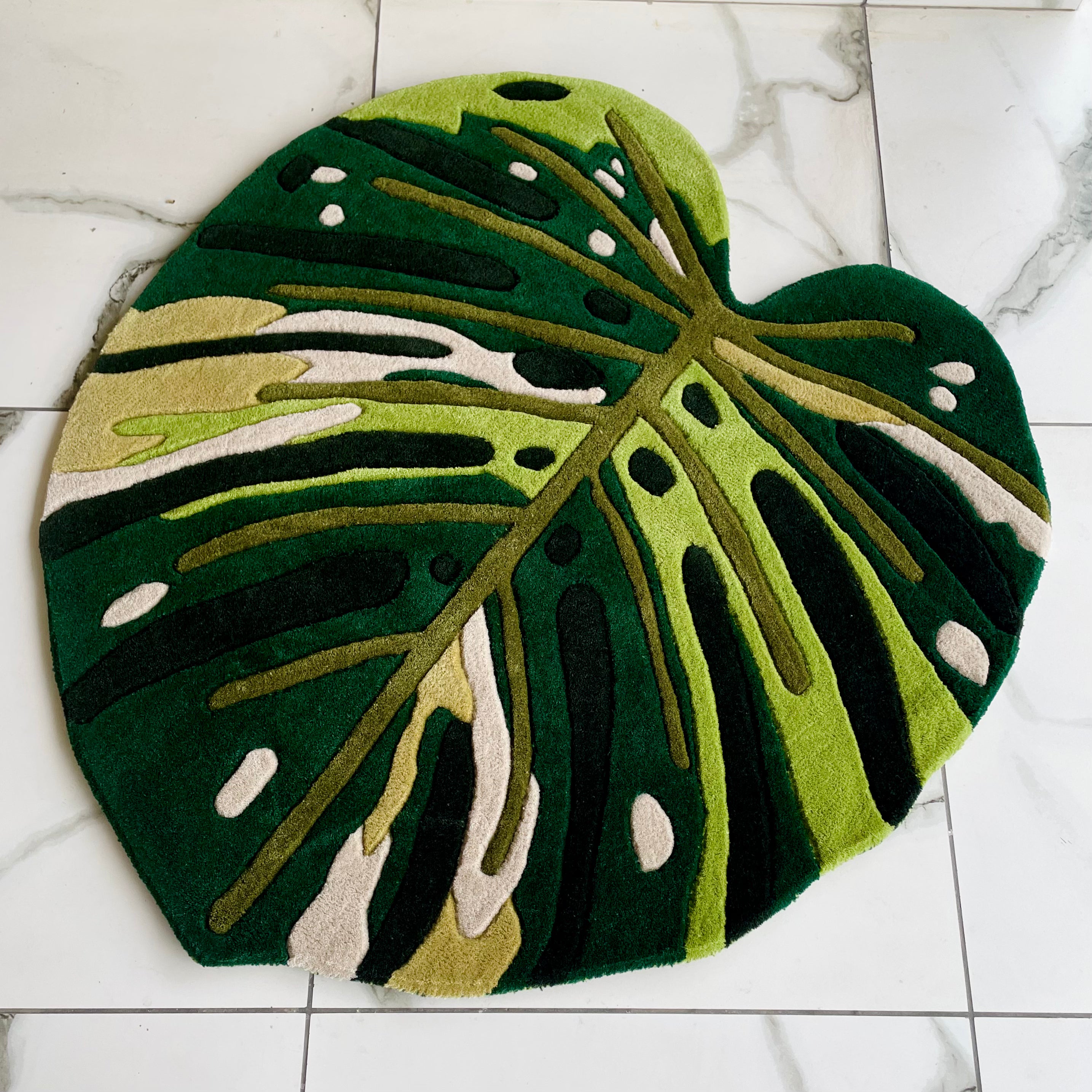 Monstera Leaf Hand Tufted Rug – Carpet Diem