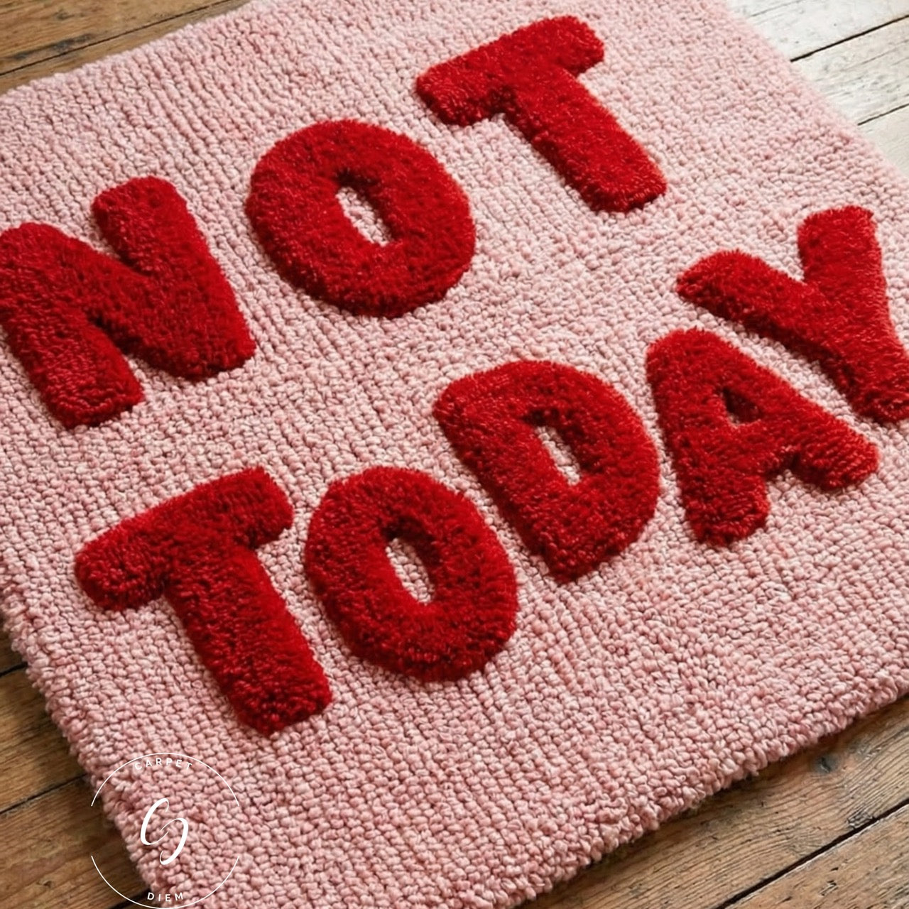 Not Today 3D Hand-Tufted Rug