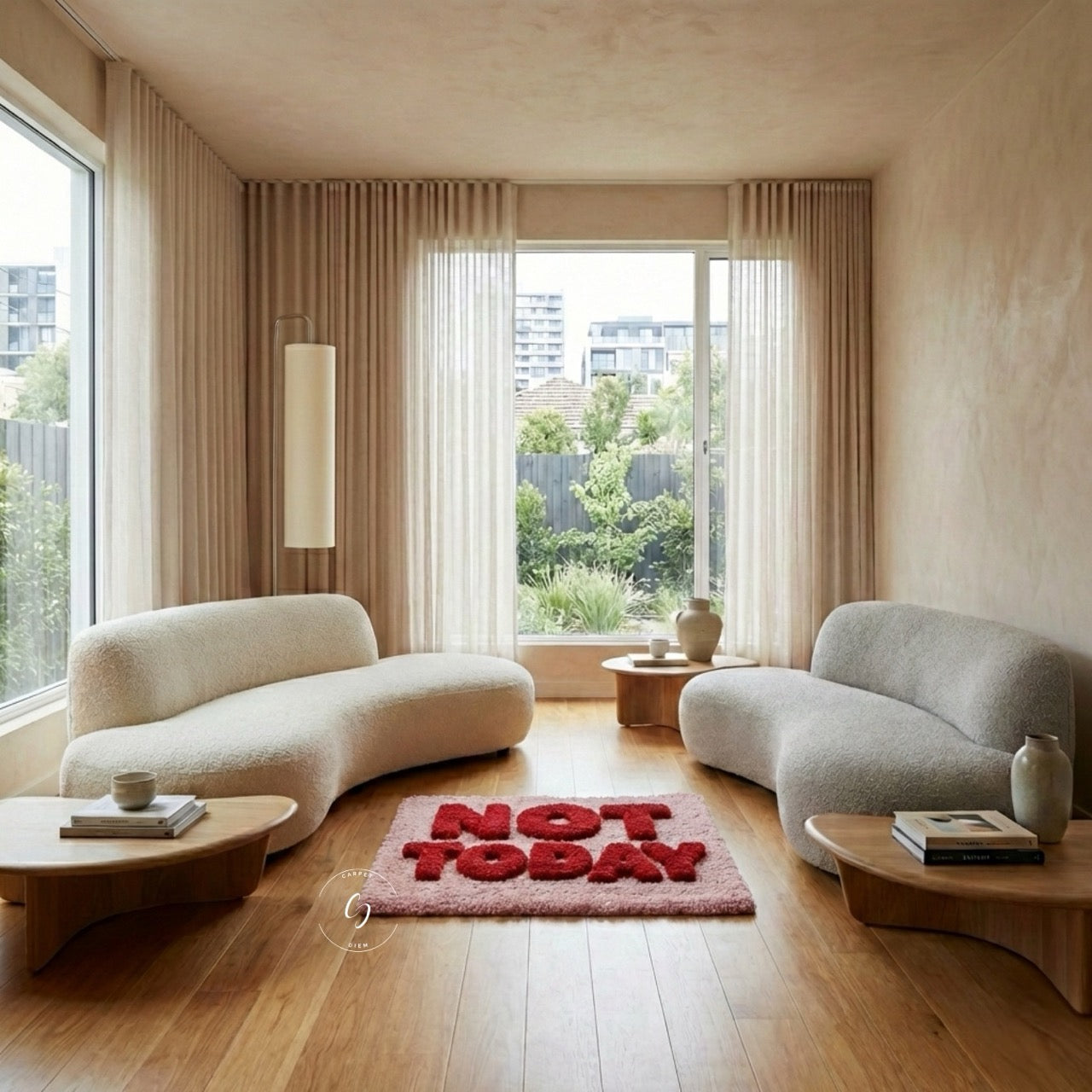 Not Today 3D Hand-Tufted Rug