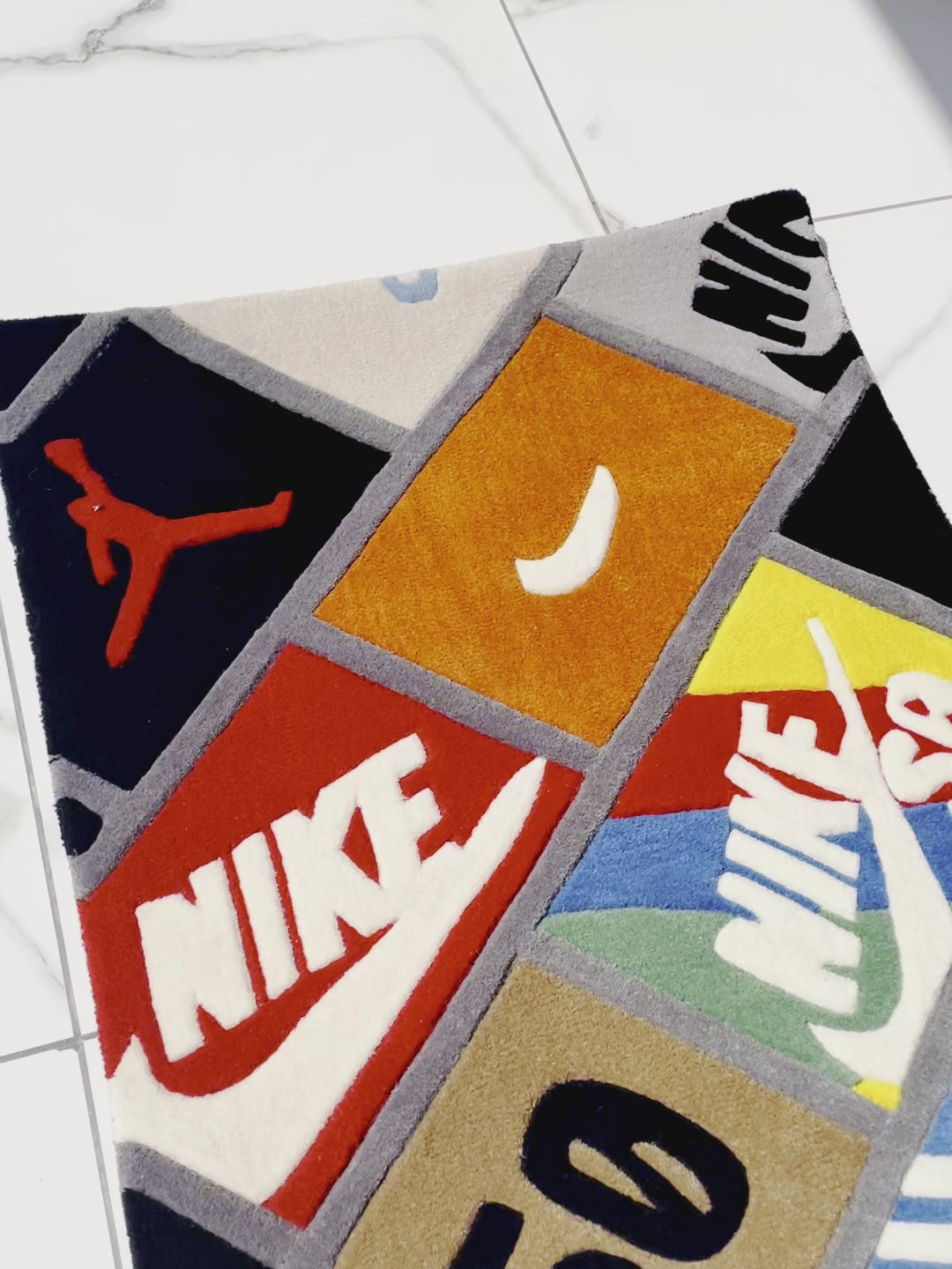 Sneaker Box Top Hand-Tufted Rug closeup