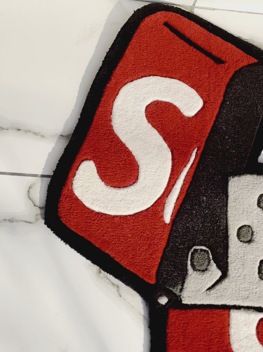 Supreme x Lighter Hand-Tufted Rug detailed view